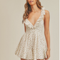 Eyelet Lace Sleeveless Ruffle Mini Romper